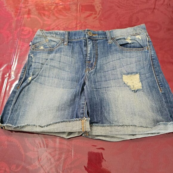 Rock & Republic Distressed Denim Shorts W/Star Detail Casual Festival Summer - Picture 3 of 10